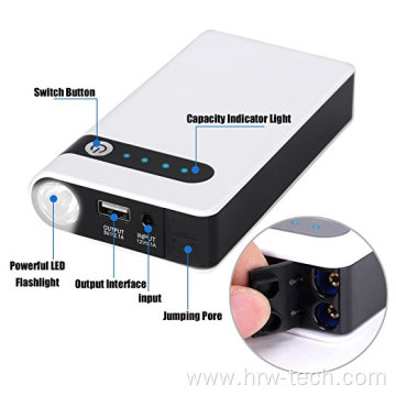 Portable Car Battery Jump Starter with LED Flashlight